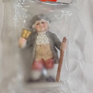 VTG Lefton Colonial Village 00670 Old Ben Bell Ringer Christmas Town Crier